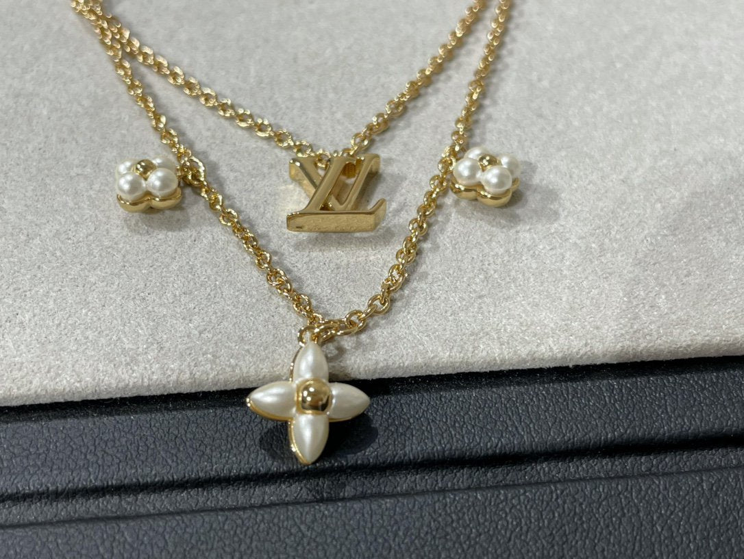 ¡®Lumi¡¯FLOWERGRAM GOLD MOP DOUBLE ROW NECKLACE
