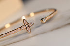 ¡®Lumi¡¯IDYLLE GOLD OPEN BRACELET DIAMOND PAVED