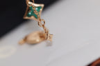 ¡®Lumi¡¯STAR AND SUN 4 MOTIF PINK GOLD MALACHITE BRACELET