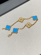 [Lumi]New  CLOVER 5 MOTIF BLUE AGATE BRACELET COLLECTION