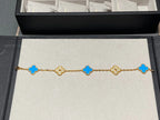 [Lumi]New  CLOVER 5 MOTIF BLUE AGATE BRACELET COLLECTION
