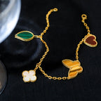 ¡®Lumi¡¯LUCKY SPRING 5 MOTIF GOLD BRACELET