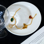 ¡®Lumi¡¯LUCKY SPRING 5 MOTIF GOLD BRACELET