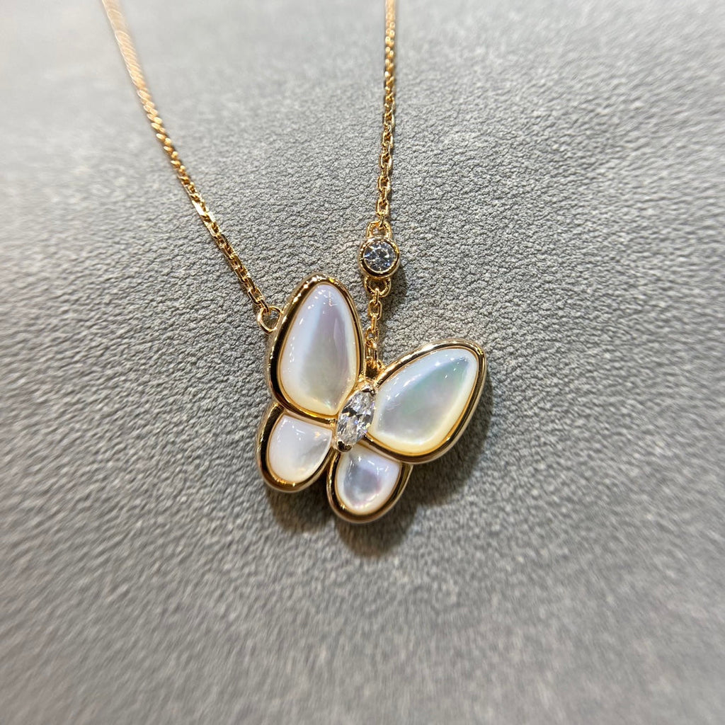 ¡®Lumi¡¯BUTTERFLY MOP DIAMOND NECKLACE