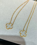 ¡®Lumi¡¯CLOVER ROCK CRYSTAL ROSE GOLD NECKLACE