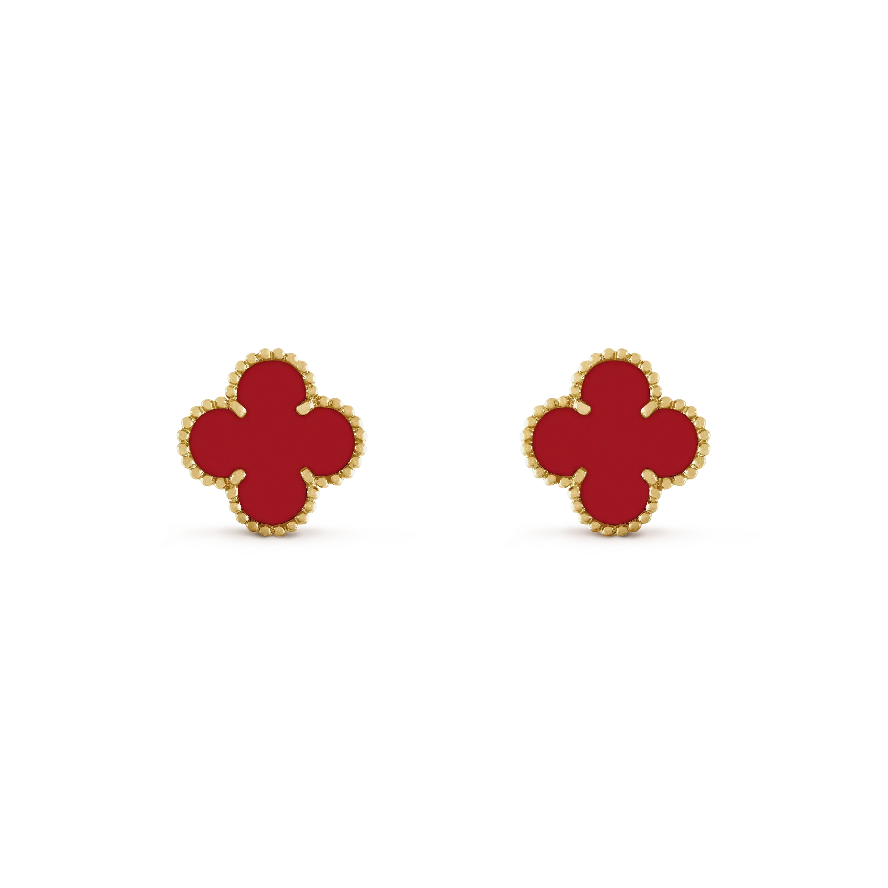 ¡®Lumi¡¯CLOVER MINI 9.5MM CARNELIAN EARRINGS