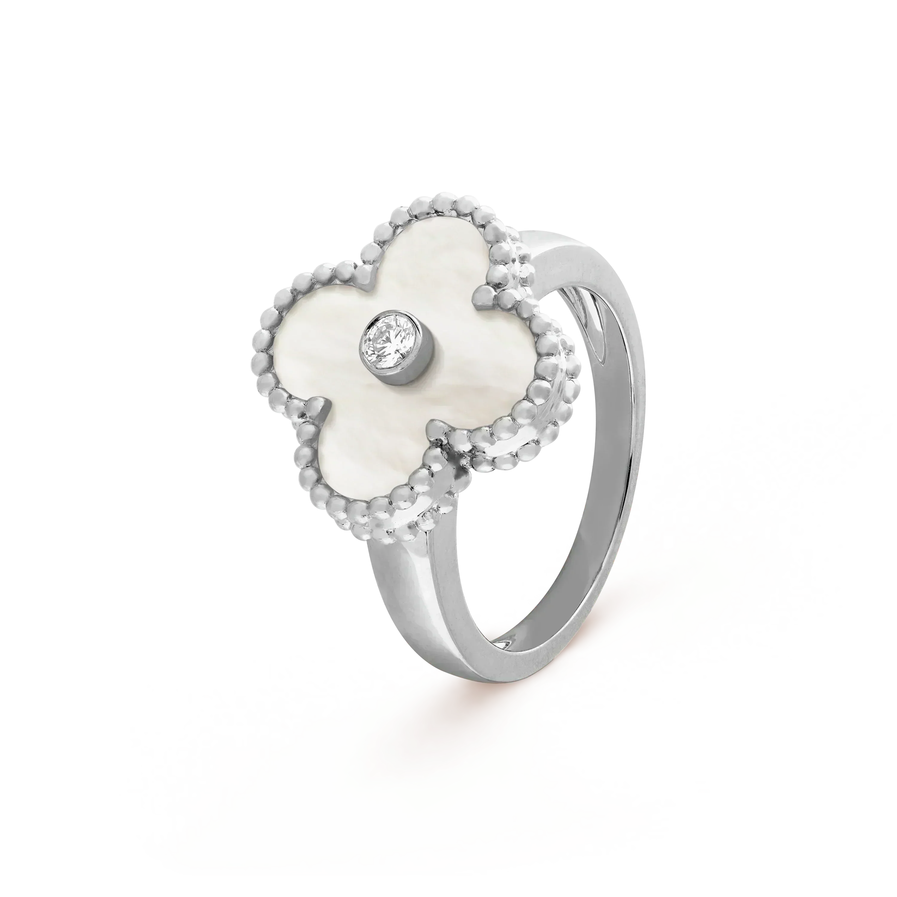 ¡®Lumi¡¯CLOVER SILVER MOP DIAMOND RING