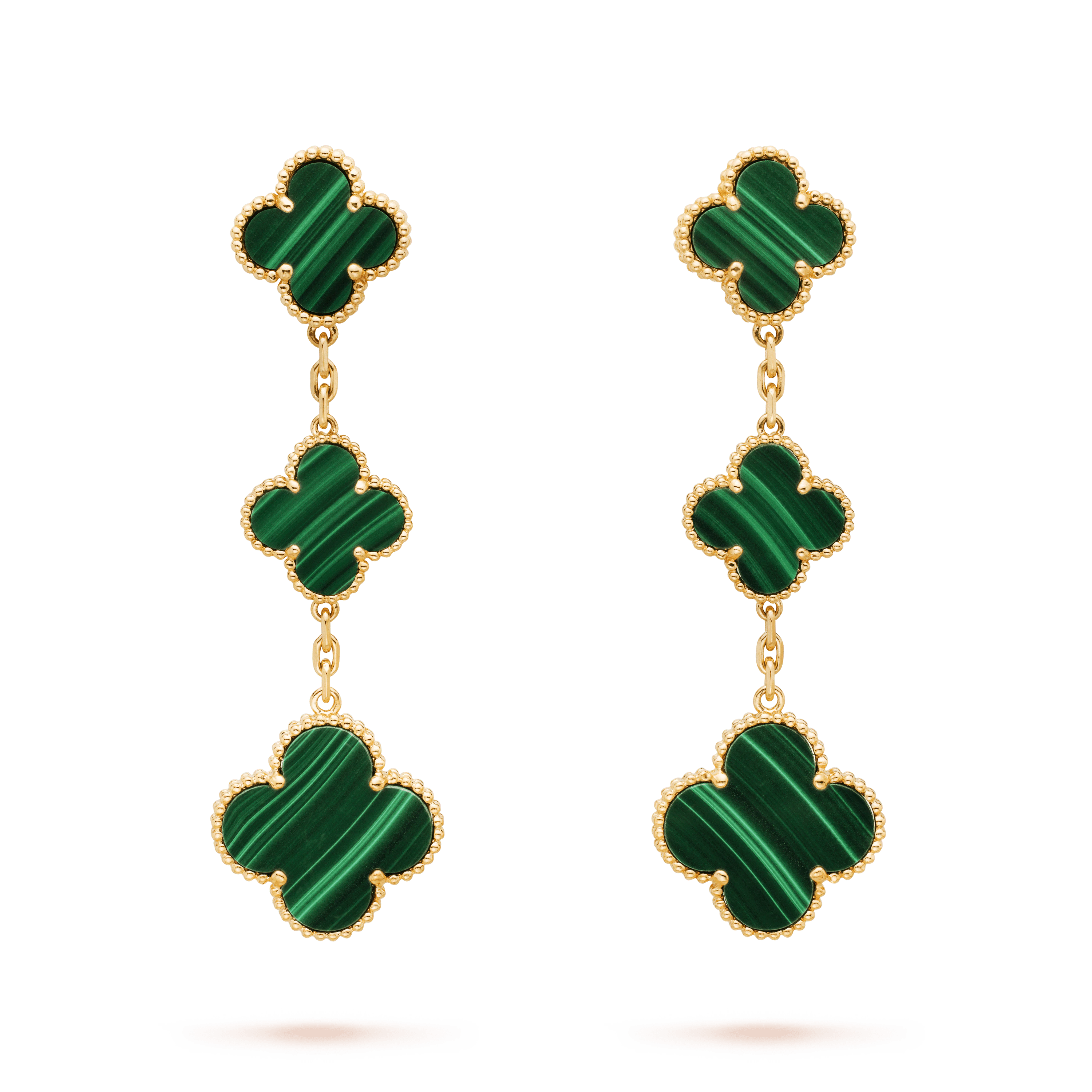 ¡®Lumi¡¯CLOVER MALACHITE 3 MOTIFS GOLD
