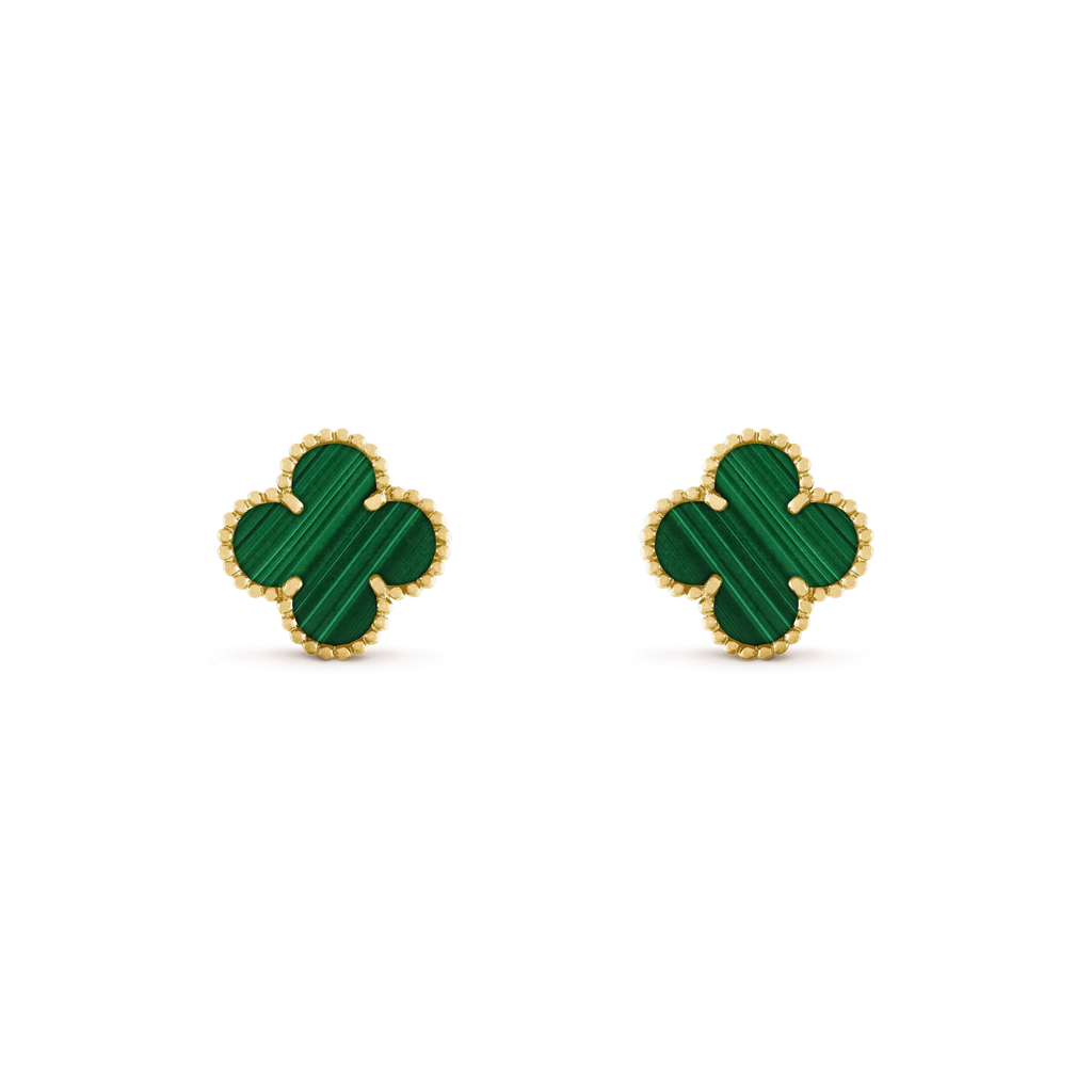 ¡®Lumi¡¯CLOVER MEDIUM 1 MOTIFS MALACHITE  EARRINGS