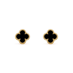 ¡®Lumi¡¯CLOVER MINI 9.5MM BLACK MOP EARRINGS