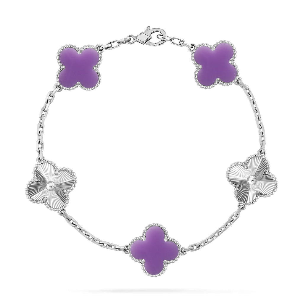 [Lumi]New CLOVER 5 MOTIF LIGHT PURPLE BRACELET COLLECTION