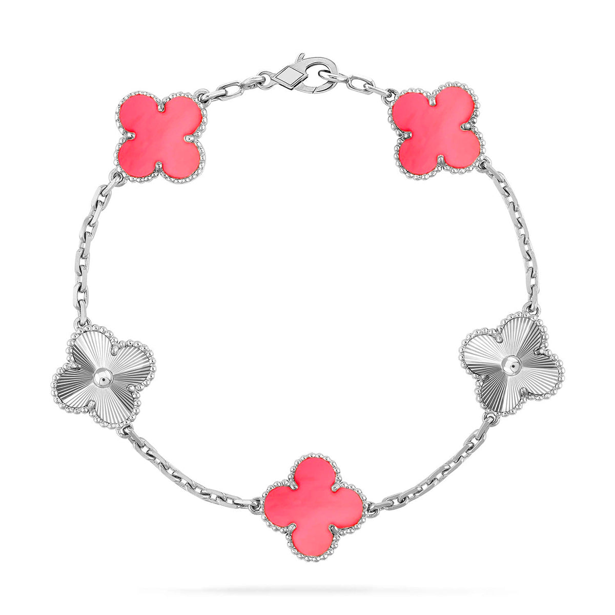 [Lumi]New  CLOVER 5 MOTIFS  PINK MOP BRACELET COLLECTION