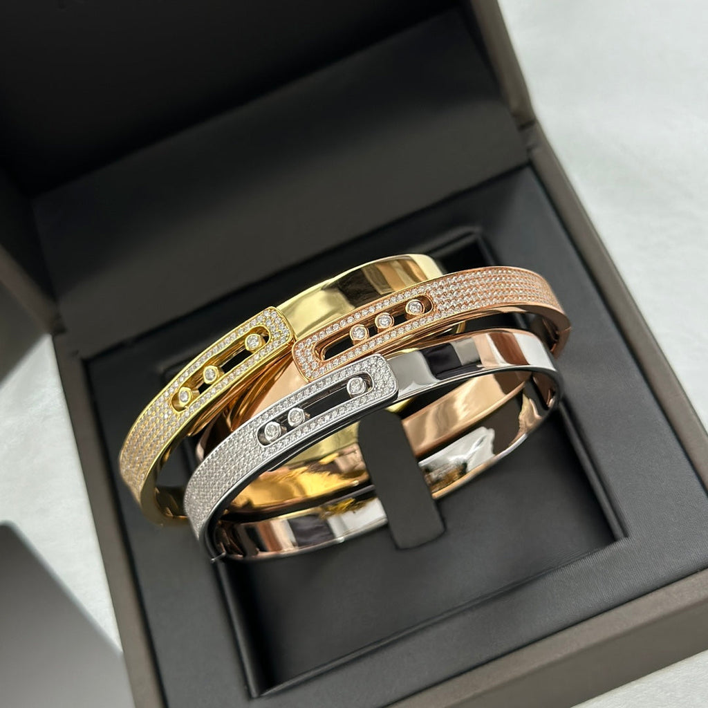 [Imperial Jewelrys]Move Noa Rose Gold Pavé Diamond Bangle Bracelet