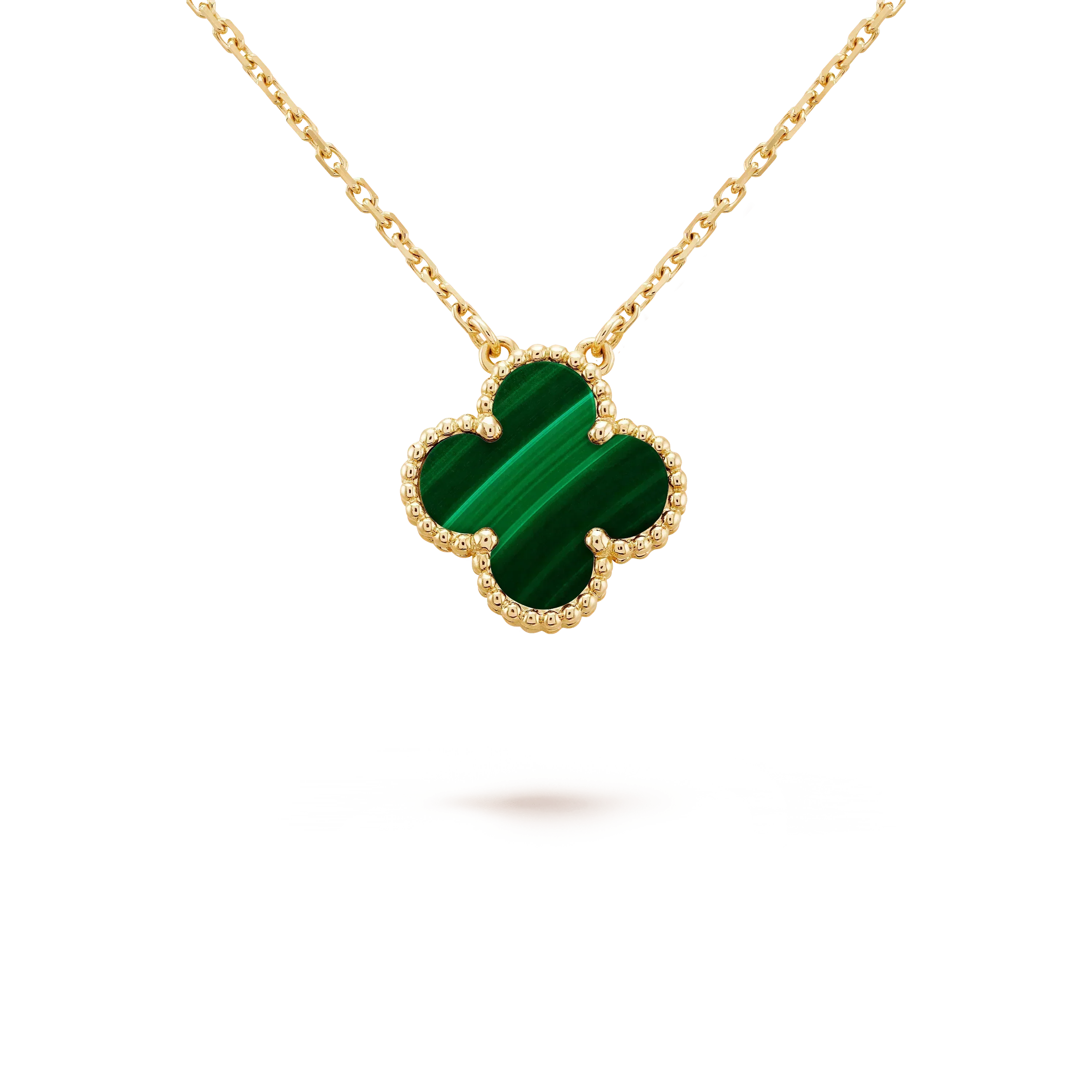 ¡®Lumi¡¯CLOVER 15MM MALACHITE SINGLE FLOWER  NECKLACE