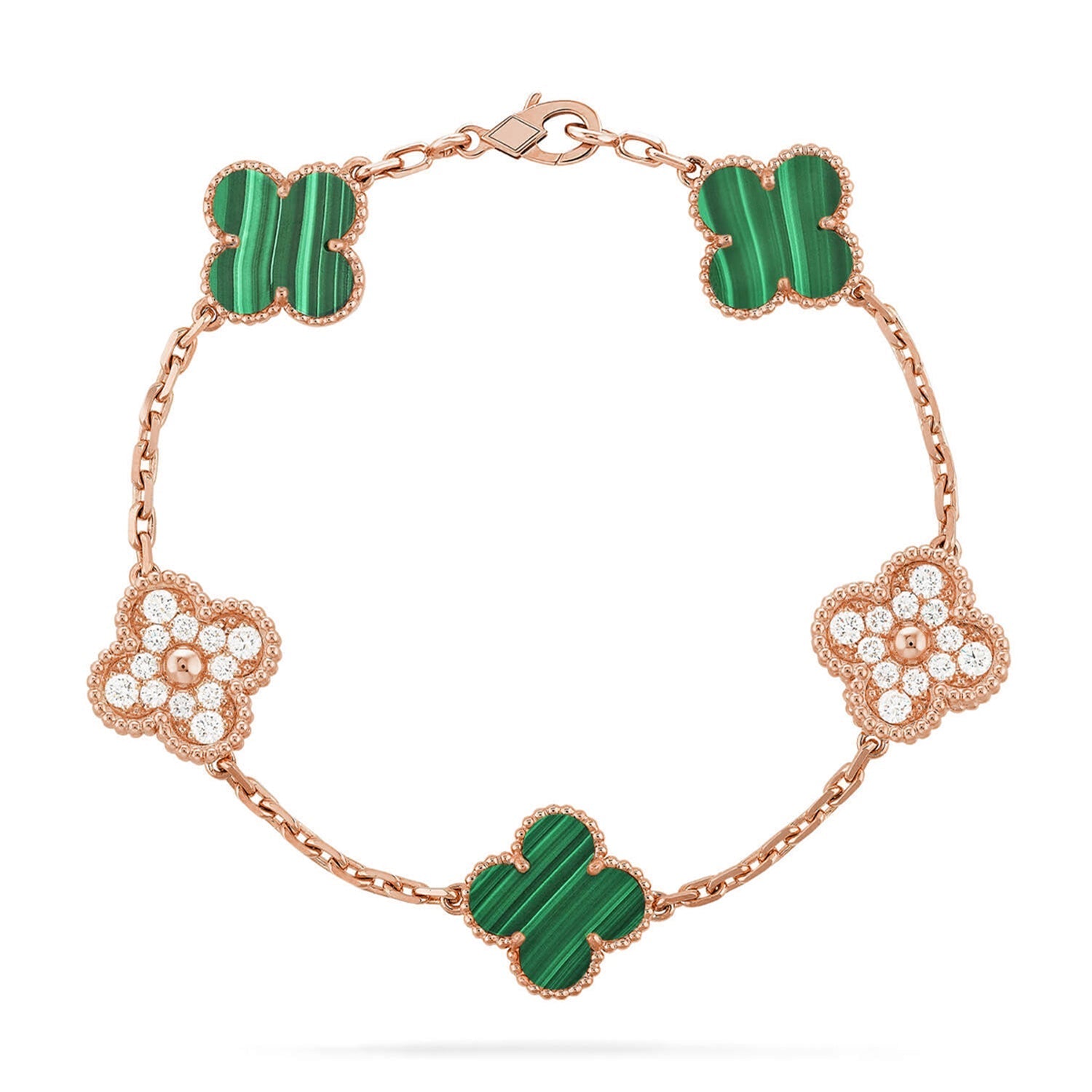 [Lumi]New  CLOVER 5 MOTIF MALACHITE BRACELET COLLECTION
