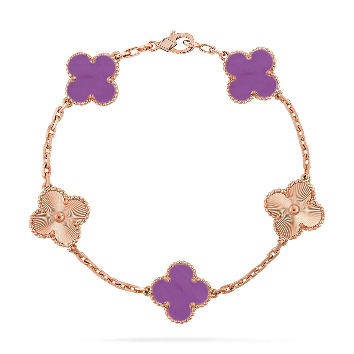 [Lumi jewelry] CLOVER 5 MOTIF VIOLET BRACELET COLLECTION