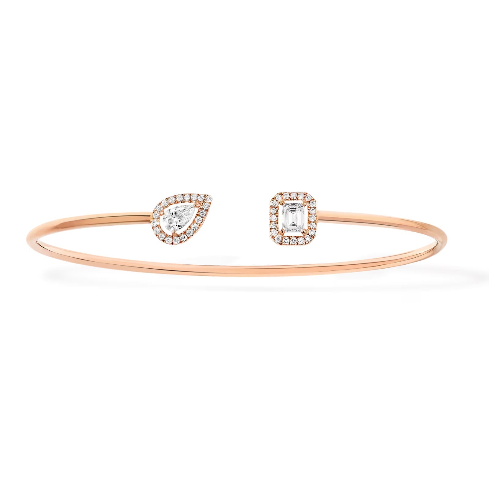 [Imperial Jewelrys]JONC FLEX MY TWIN TOI & MOI SILVER DIAMOND BRACELET