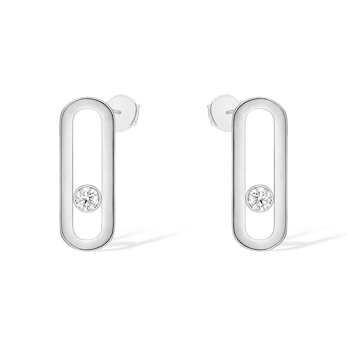 [Imperial Jewelrys]MOVE UNO SMALL 1 DIAMOND EARRINGS