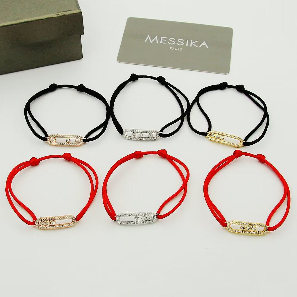 [Imperial Jewelrys]Messika Care(s) pink cord pavé bracelet