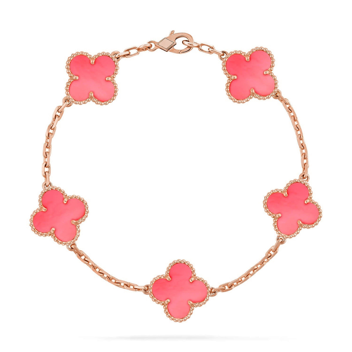 [Lumi jewelry] CLOVER 5 MOTIFS  PINK MOP BRACELET COLLECTION