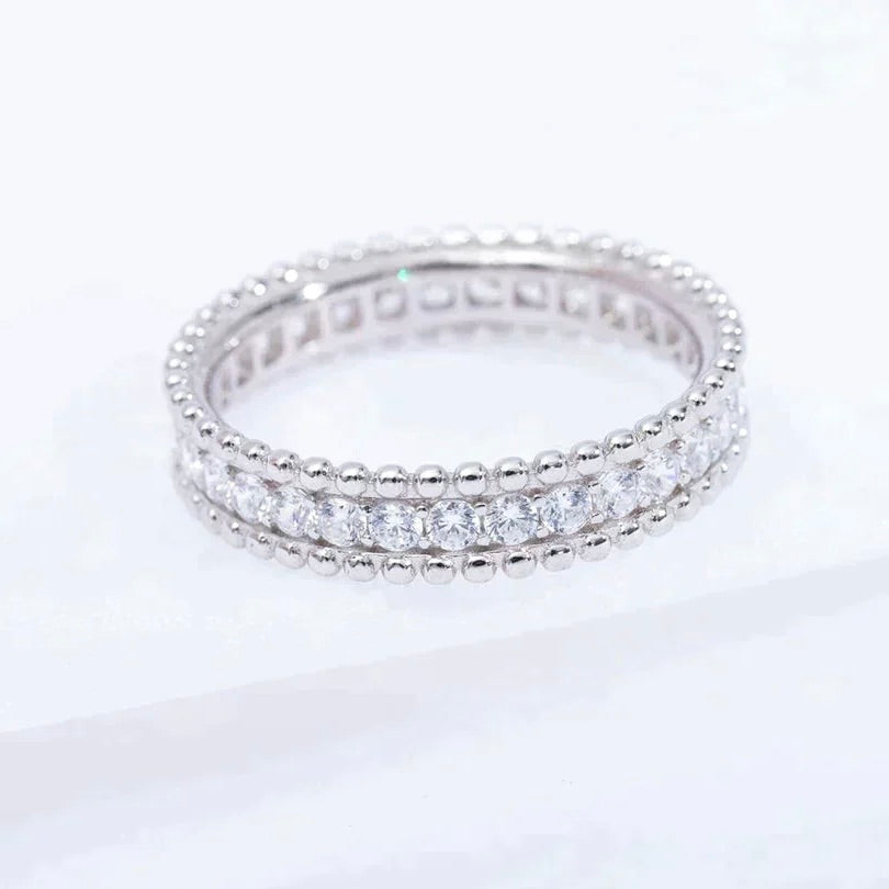¡®Lumi¡¯PERLEE DIAMOND SILVER RING
