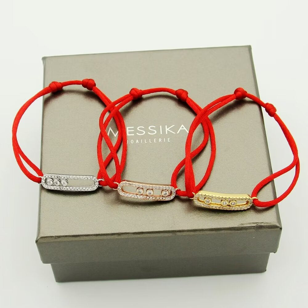 [Imperial Jewelrys]Messika Care(s) pink cord pavé bracelet