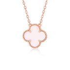 ¡®Lumi¡¯CLOVER 15MM PINK MOTHER-OF-PEARL SINGLE FLOWER NECKLACE