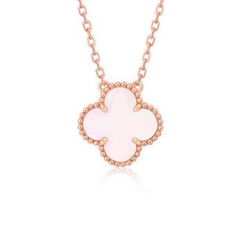 ¡®Lumi¡¯CLOVER 15MM PINK MOTHER-OF-PEARL SINGLE FLOWER NECKLACE