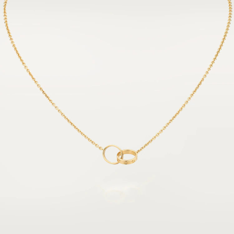 ¡®Lumi¡¯LOVE NECKLACE DOUBLE RING GOLD