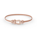 ¡®Lumi¡¯FORCE SMALL HORSESHOE  DIAMOND CHAIN ROPE BRACELET