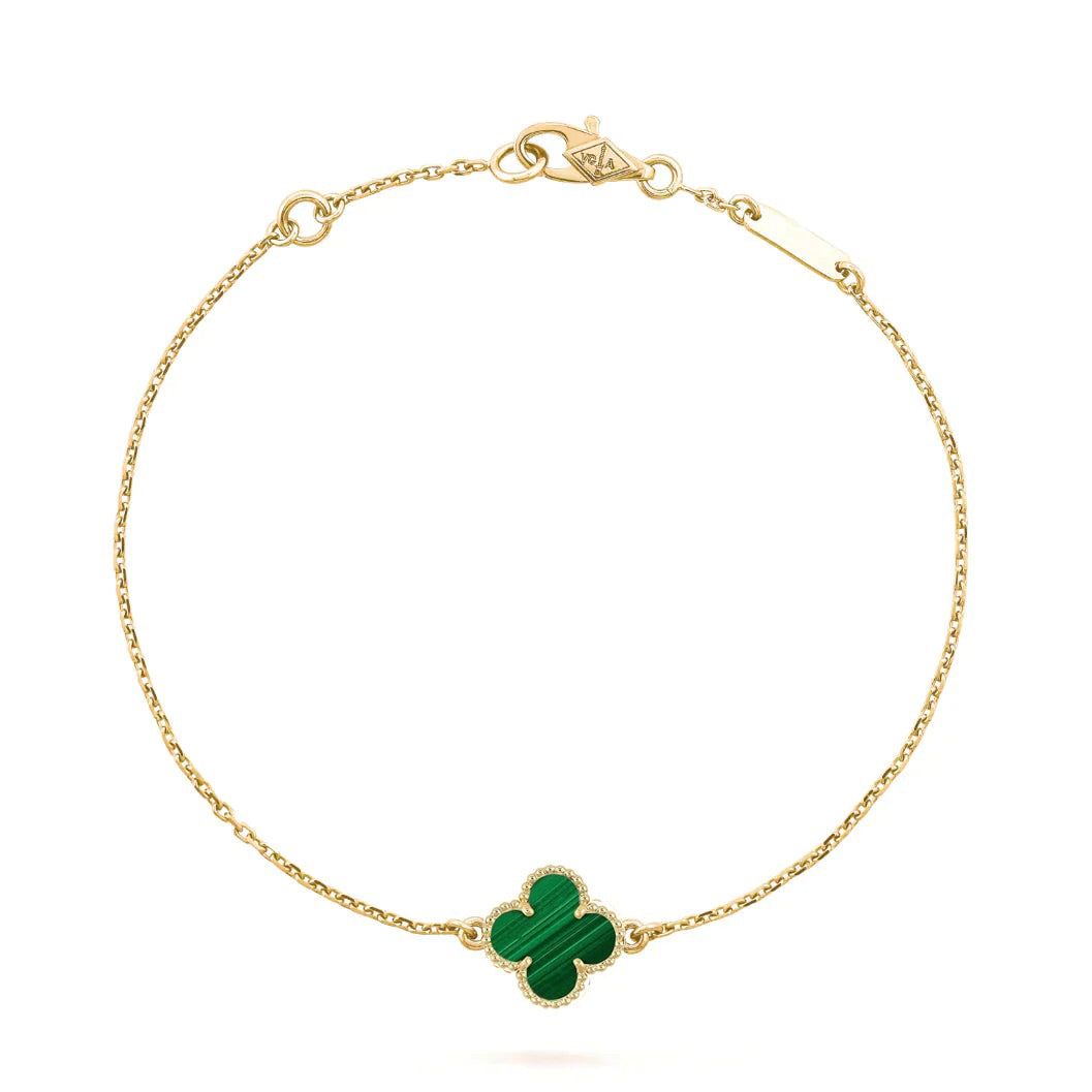 ¡®Lumi¡¯CLOVER BRACELET MALACHITE 1 MOTIF