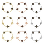 [Lumi jewelry] CLOVER 5 MOTIF GRAY MOP BRACELET COLLECTION