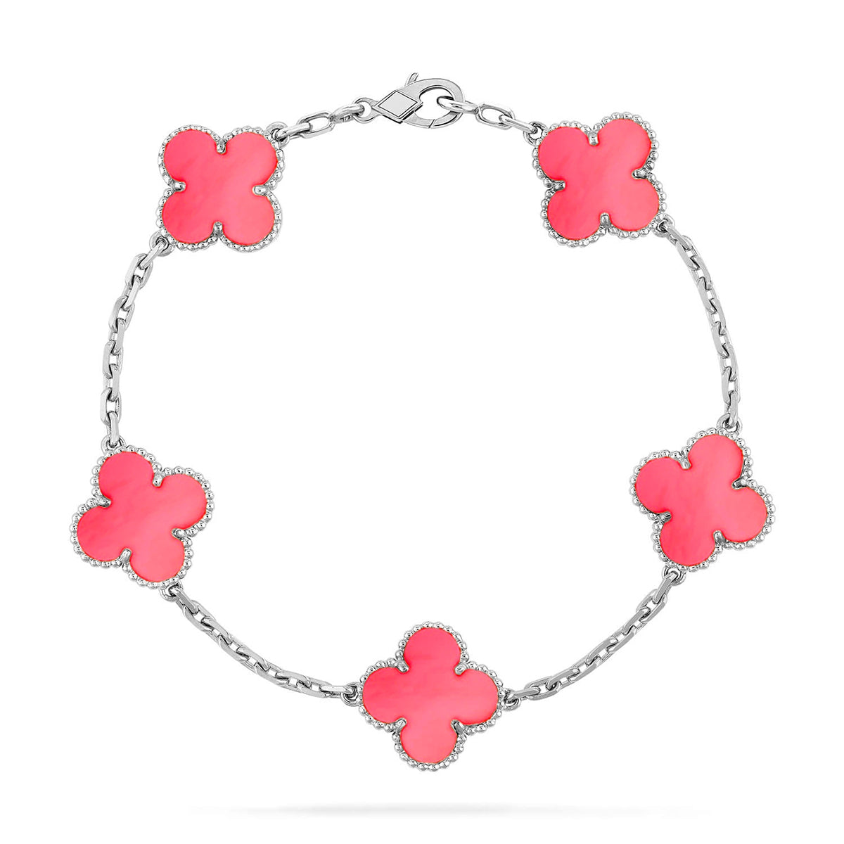 [Lumi]New  CLOVER 5 MOTIFS  PINK MOP BRACELET COLLECTION