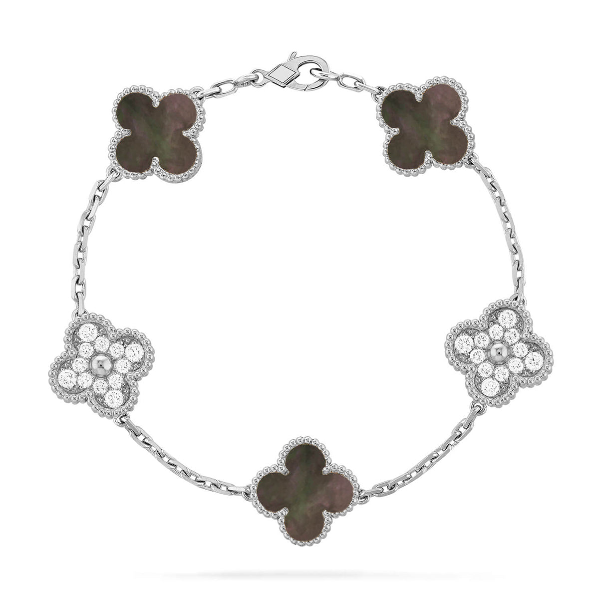 [Lumi]New  CLOVER 5 MOTIF GRAY MOP BRACELET COLLECTION