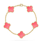 [Lumi]New  CLOVER 5 MOTIFS  PINK MOP BRACELET COLLECTION