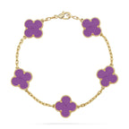 [Lumi]New  CLOVER 5 MOTIF VIOLET BRACELET COLLECTION