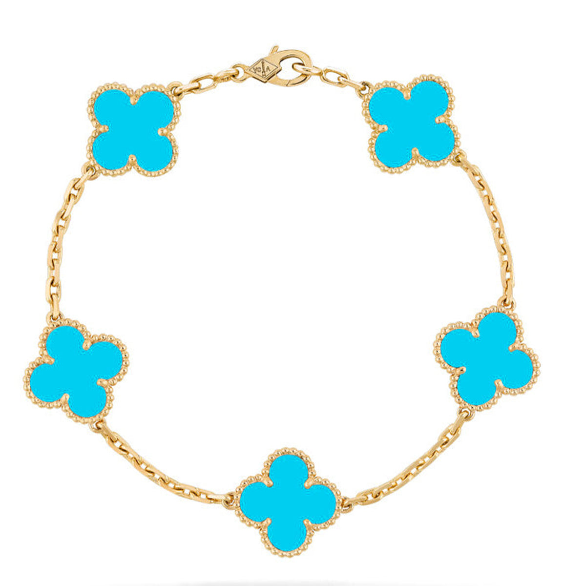 [Lumi]New  CLOVER 5 MOTIF TURQUOISE BRACELET COLLECTION