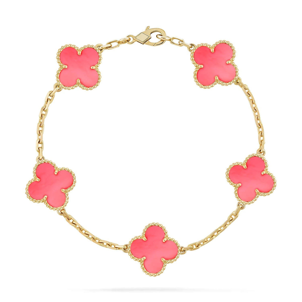 [Lumi jewelry] CLOVER 5 MOTIFS  PINK MOP BRACELET COLLECTION