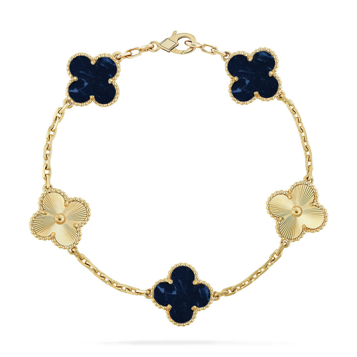 [Lumi jewelry]CLOVER 5 MOTIF PIETERSITE BRACELET COLLECTION