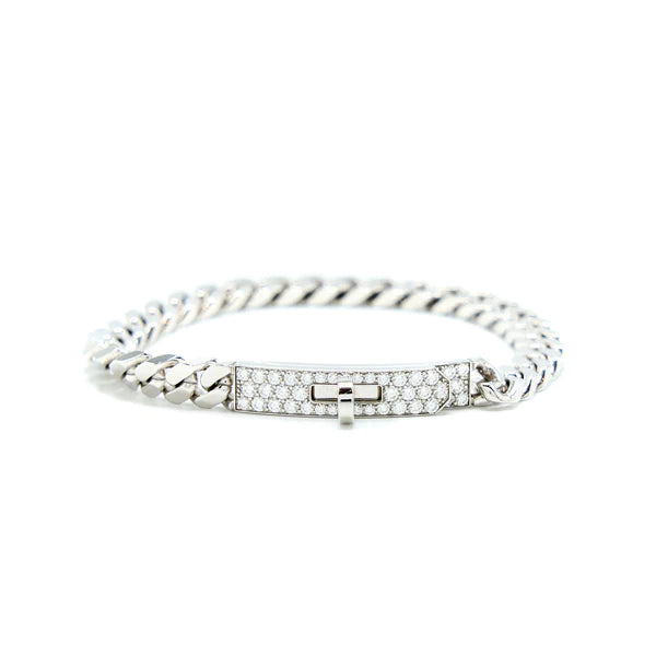 ¡®Lumi¡¯KELLY CHAIN SILVER DIAMOND BRACELET