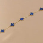 [Lumi]New  CLOVER 5 MOTIF BLUE AGATE BRACELET COLLECTION