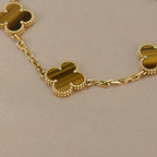 [Lumi]New  CLOVER 5 MOTIFS TIGER EYE BRACELET COLLECTION