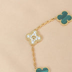 [Lumi jewelry] CLOVER 5 MOTIF MALACHITE BRACELET COLLECTION
