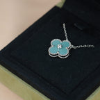 ¡®Lumi¡¯CLOVER 15MM DIAMOND SVRES PORCELAIN  NECKLACE SILVER