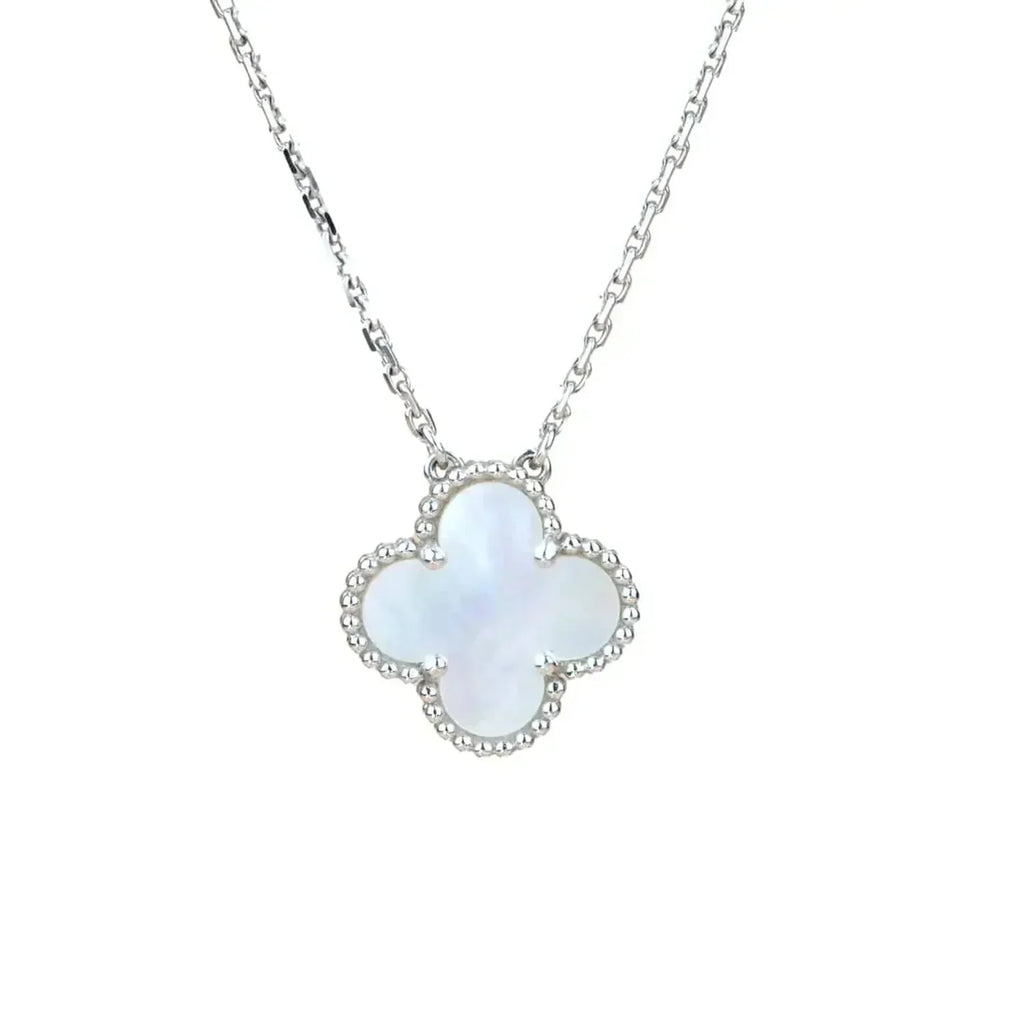 ¡®Lumi¡¯CLOVER  15MM WHITE MOTHER-OF-PEARL SILVER
