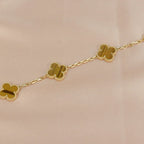[Lumi]New  CLOVER 5 MOTIFS TIGER EYE BRACELET COLLECTION
