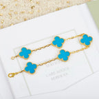 [Lumi]New  CLOVER 5 MOTIF TURQUOISE BRACELET COLLECTION