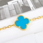 [Lumi jewelry] CLOVER 5 MOTIF TURQUOISE BRACELET COLLECTION