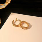 ¡®Lumi¡¯CLASH SMALL HOOP EARRINGS