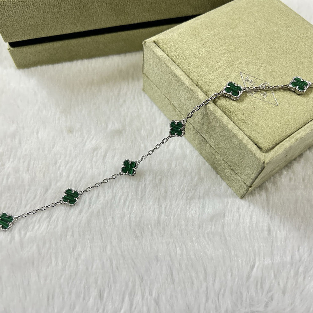 [¡®Lumi¡¯]CLOVER 6 MOTIF MALACHITE BRACELET